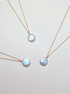 Three 13.5mm White Freshwater Coin Pearl Necklace in 14K Gold Filled
