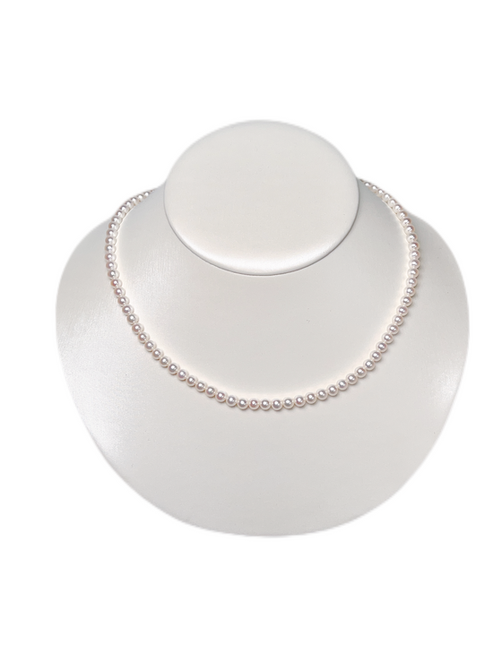 4mm Freshwater Pearl Necklace in 18K Gold