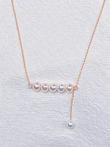  6mm Freshwater Pearl Bar Necklace in 14K Gold Filled