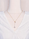 9.5mm and 6mm Freshwater Pearl Lariat Necklace in 14K Gold Filled on Model