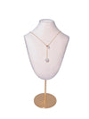 Front of 9.5mm and 6mm Freshwater Pearl Lariat Necklace in 14K Gold Filled