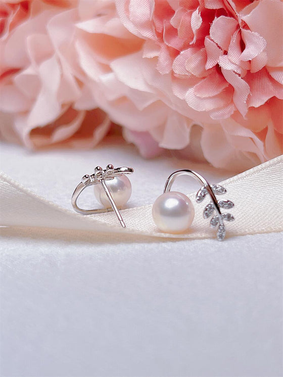 Boho Pearl Bridal Earrings