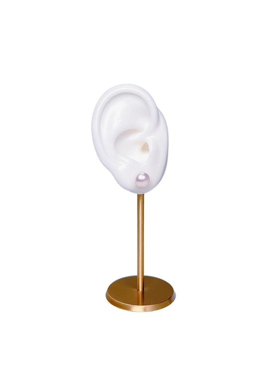 Button Pearl Earrings 8mm