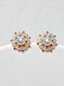  Crystal and Pearl Wedding Earrings