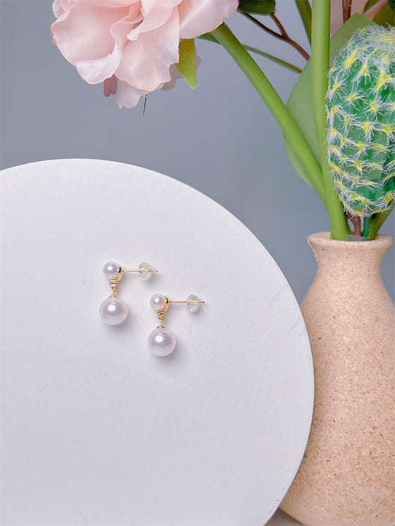 Dangling Pearl Earrings for Wedding