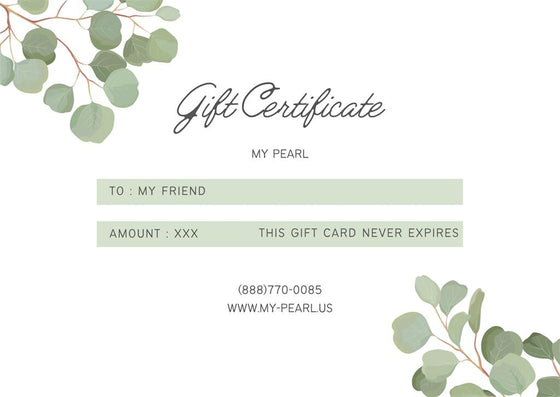 Shopping for someone but not sure what to give them? Give them the gift of choice with an MY PEARL Jewelry gift card. Our gift card never expires.