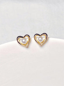  Pearl Heart Earrings for Brides