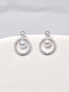 Elegant Bridal Earrings with Cultured Pearls