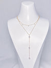 Long Layered Pearl Necklace