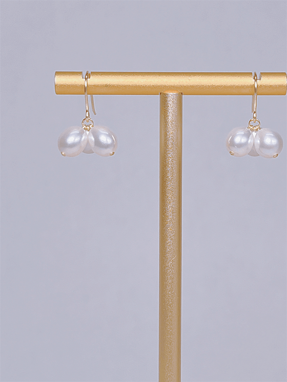 pearl cluster earrings bridal