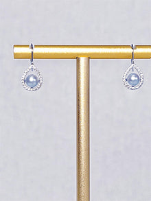  pearl drop earrings silver